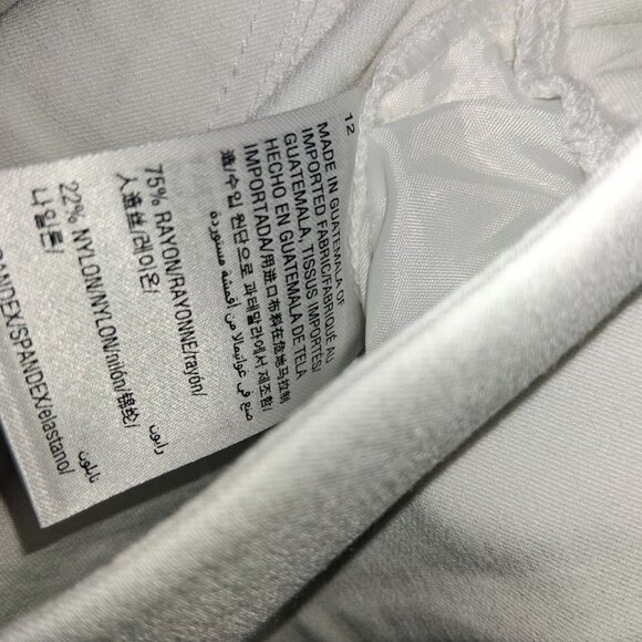 INC International Concepts White Stretch Pull On Core Shorts Sz 12 NWT - Picture 8 of 8